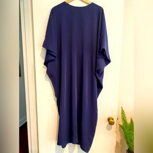 ASOS navy oversized wing sleeve dress